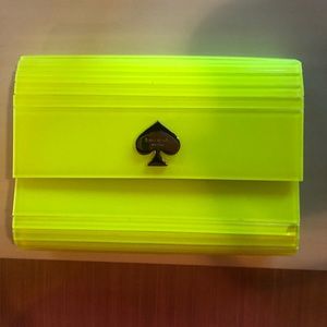 Kate Spade Neon Yellow Clutch